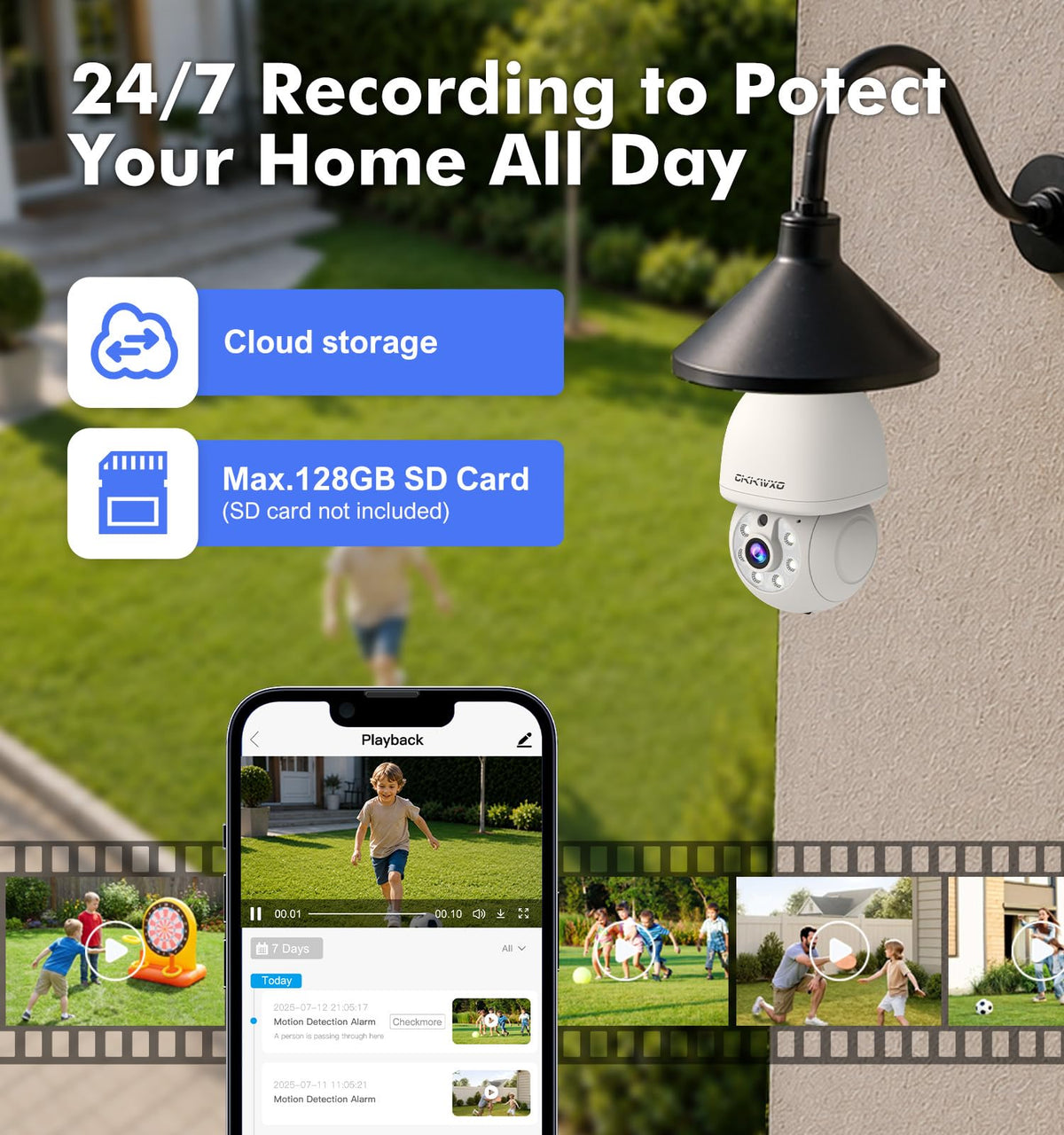 2K Light Bulb Security Camera, 5G/2.4G WiFi, 2 Pack J421