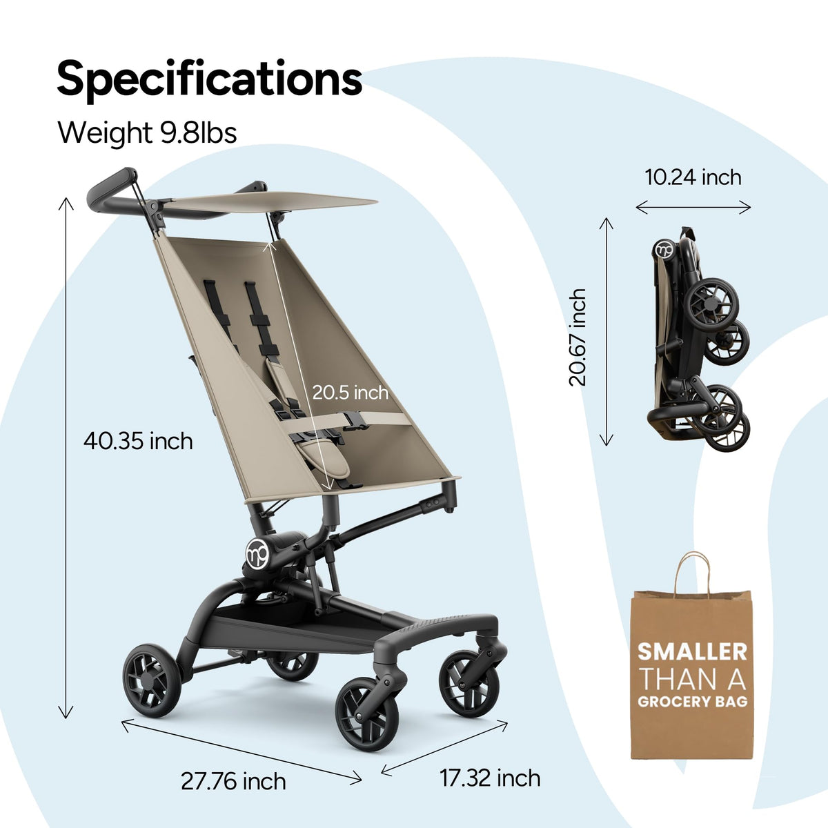 Ultra-Lightweight Travel Stroller 9.8lbs U540