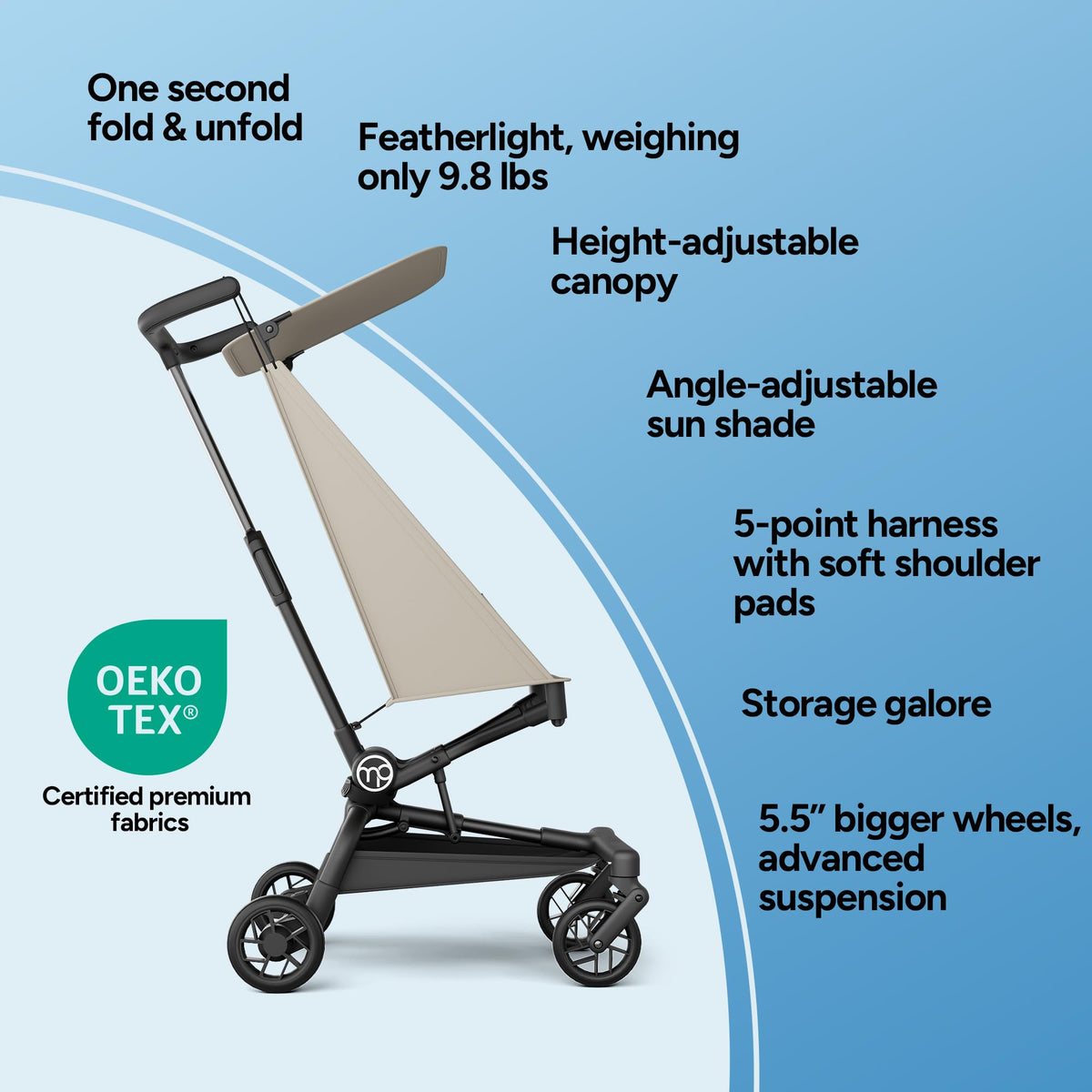Ultra-Lightweight Travel Stroller 9.8lbs U540