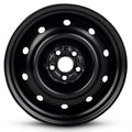 16x6.5 in Steel Wheel Rim 5 Lug 100mm 55mm Offset 56.1mm CB Powder-Coated Black U484