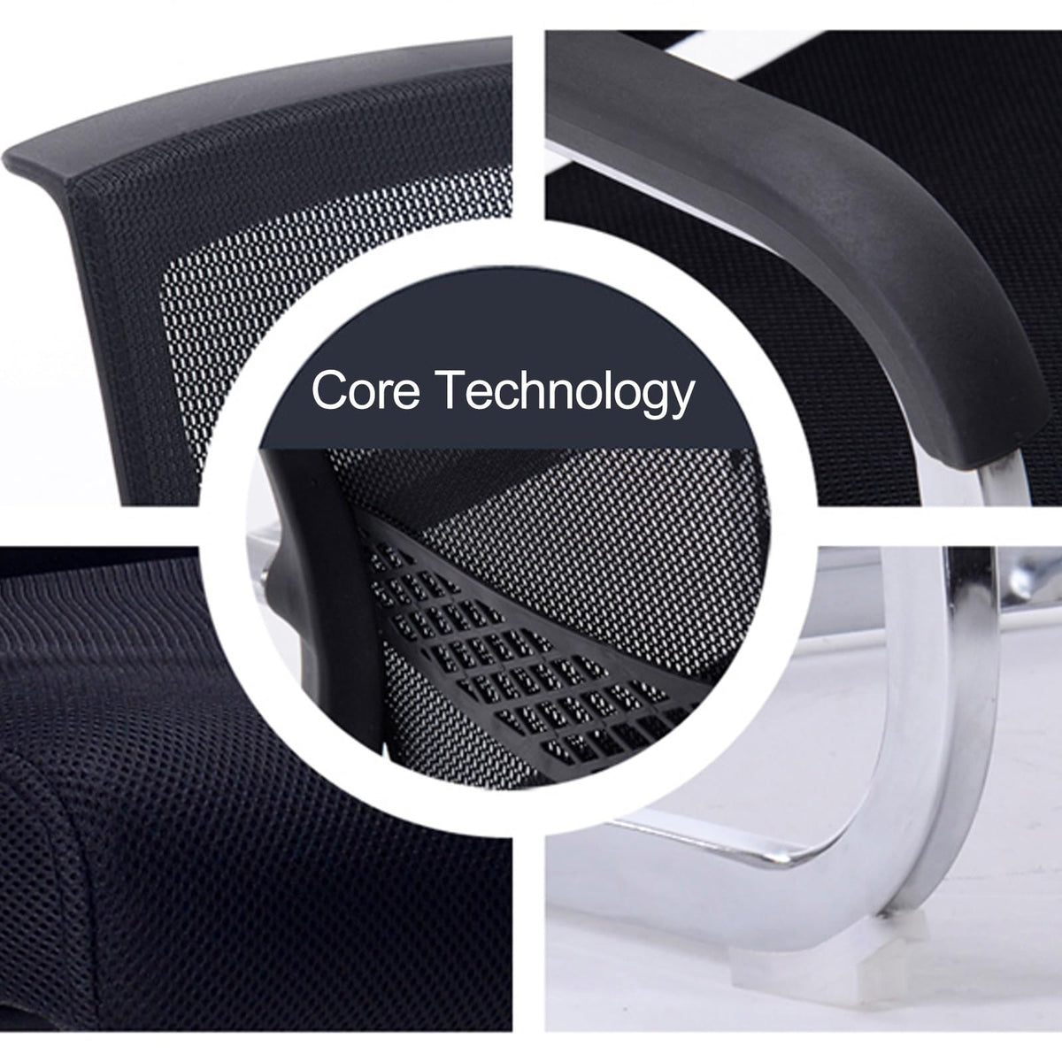 Orange Mesh Ergonomic Desk Chair with Lumbar Support H672