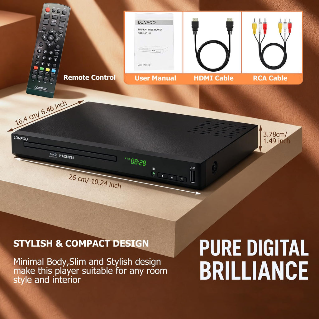 Blu-Ray Disc Player 1080P HDMI J296813