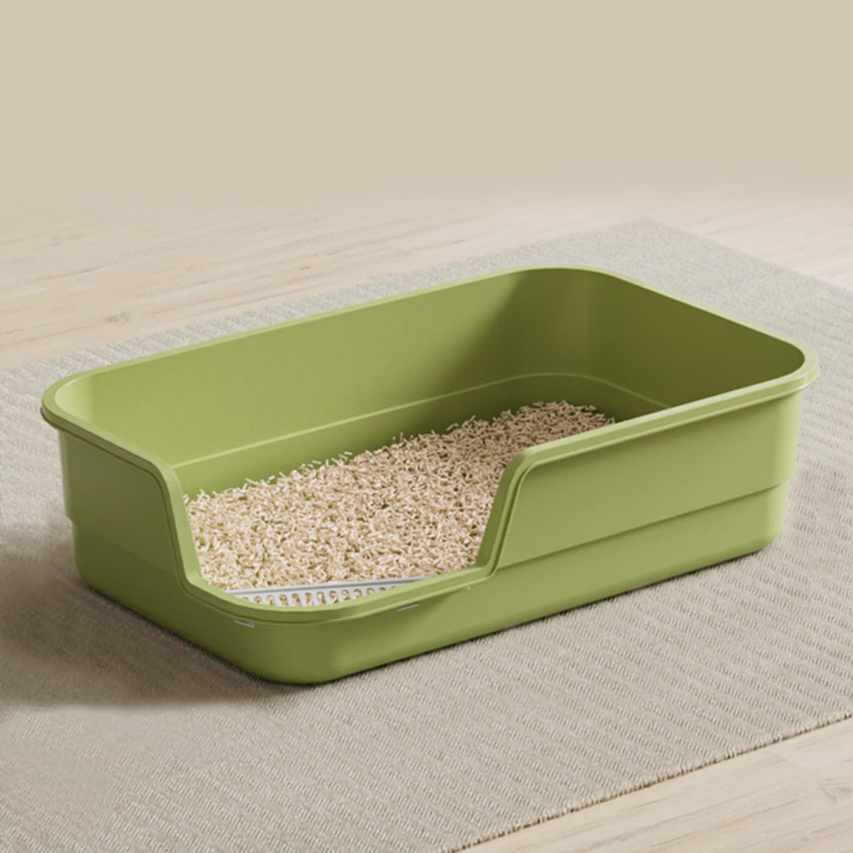Extra Large High Sides Low Entry Cat Litter Box W47104