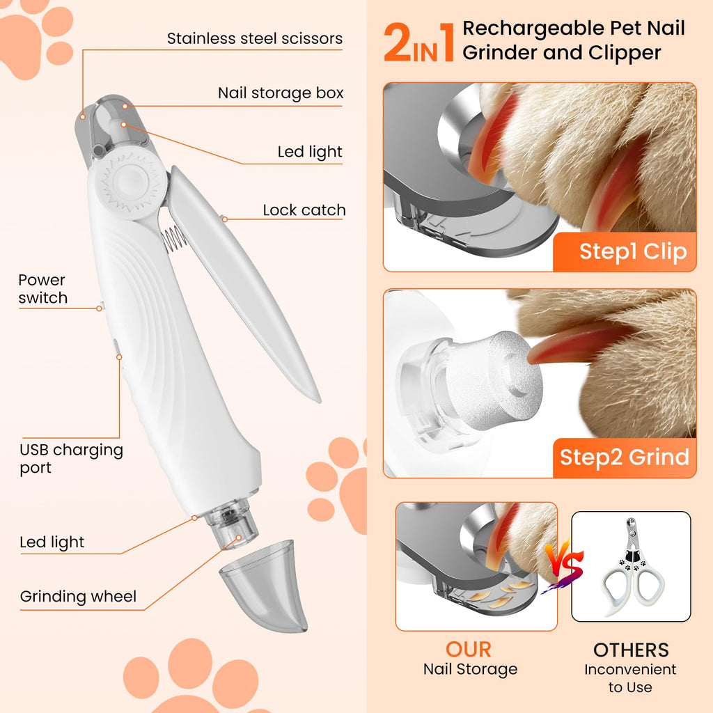 2-in-1 Dog & Cat Nail Clippers and Grinder U610