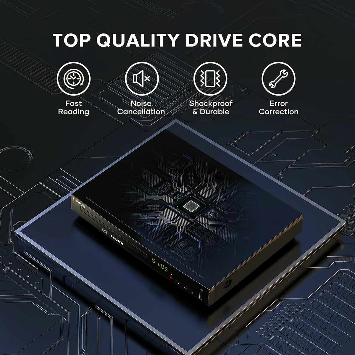Blu-Ray Disc Player 1080P HDMI J296813