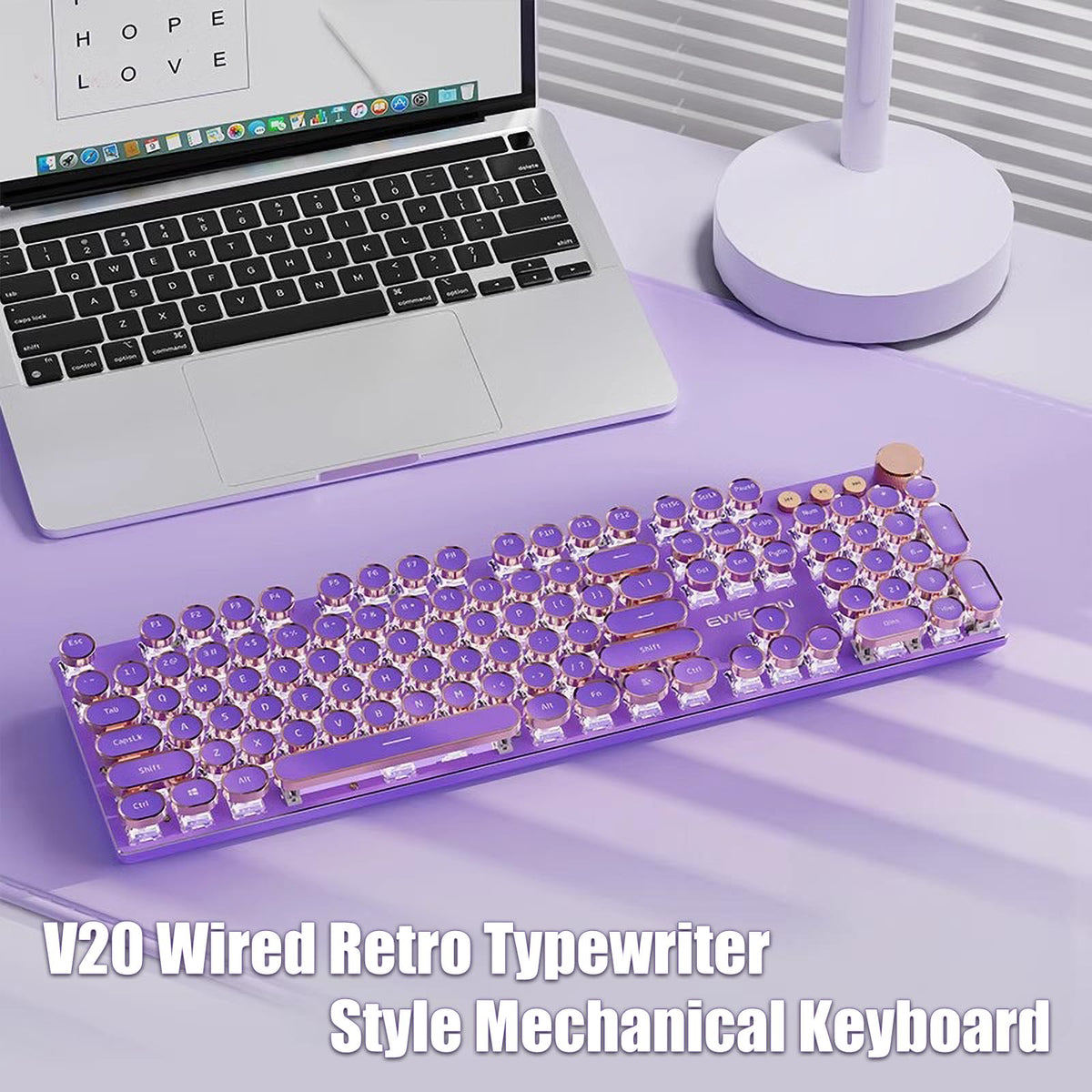 White LED Backlit Mechanical Gaming Keyboard S8943