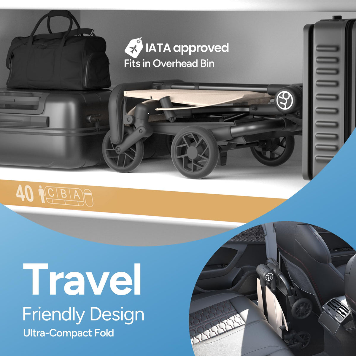Ultra-Lightweight Travel Stroller 9.8lbs U540