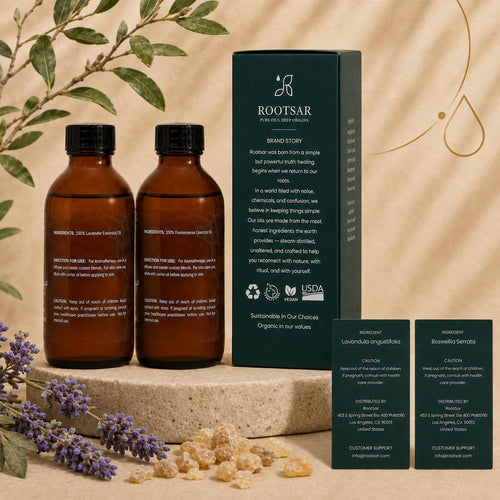 2 Pack Frankincense and Lavender Essential Oils 4 Fl Oz U8146