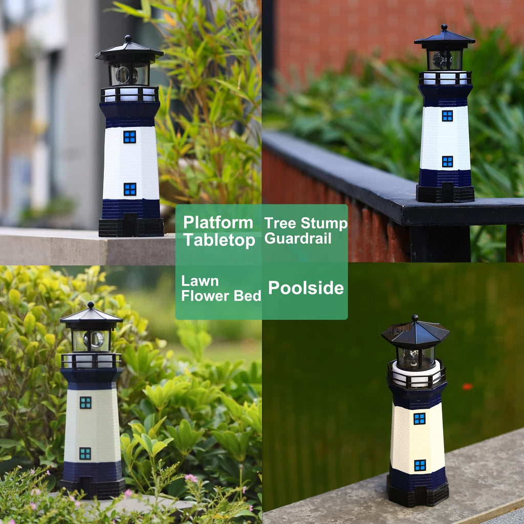 Solar LED Lighthouse Lamp Outdoor Decorative F362