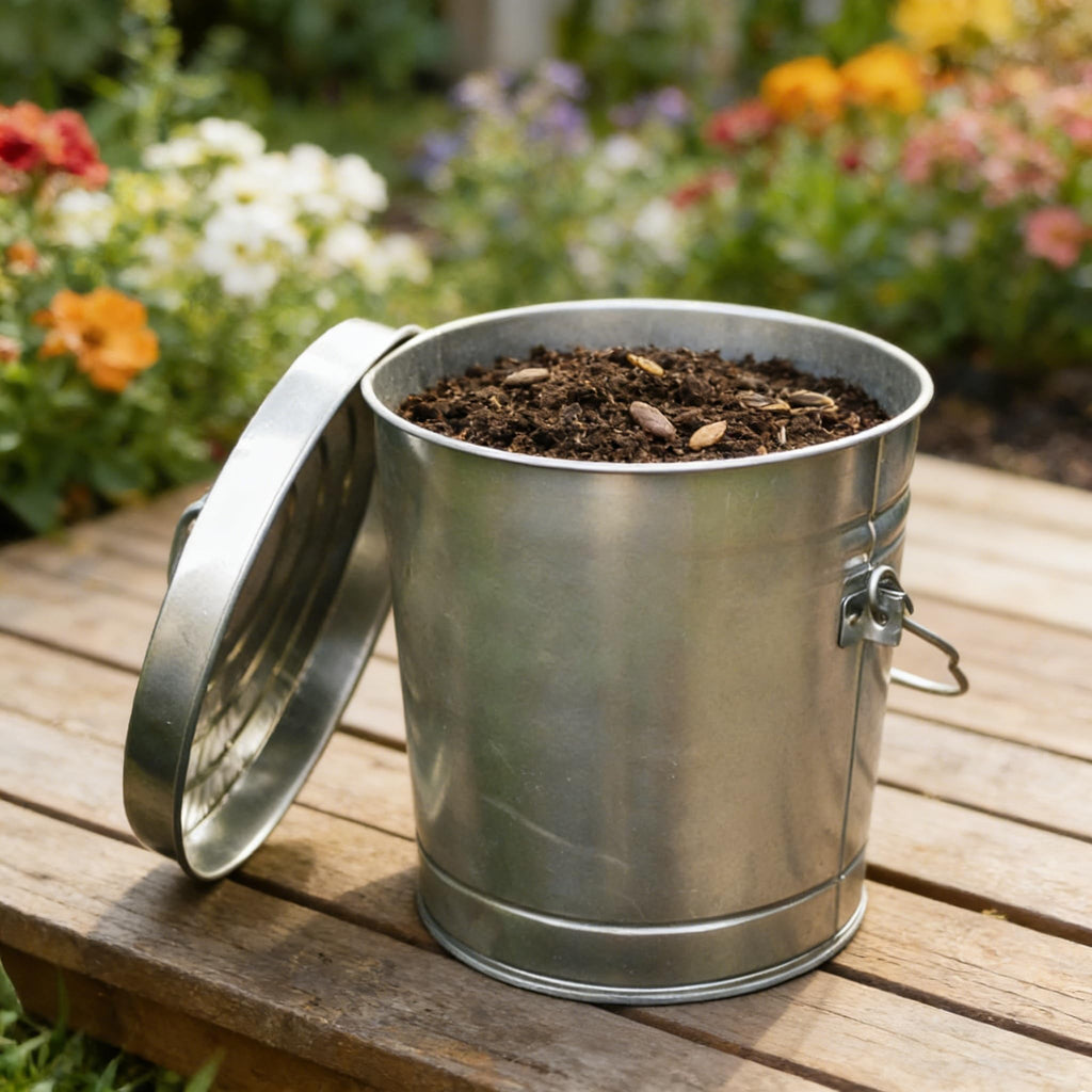 6-Gallon Galvanized Steel Storage Can with Locking Lid M61901