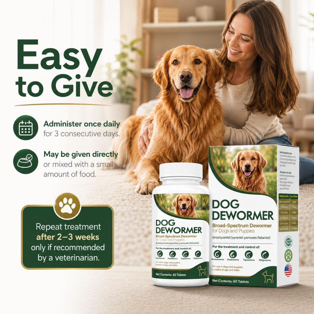 Dewormer for Dogs, 60 Tablets L41315