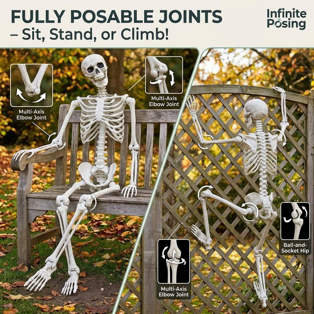 7.9FT Life Size Posable Skeleton C4905