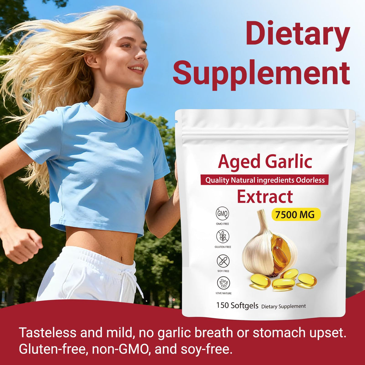 Odorless Aged Garlic Extract 7500mg Softgels Z100378