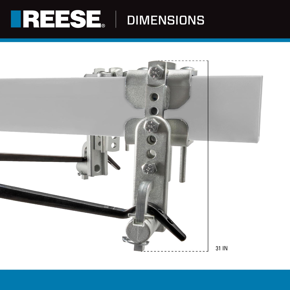 Weight Distribution Hitch with Active Sway Control, 10,000 lbs. Capacity, Black M9477