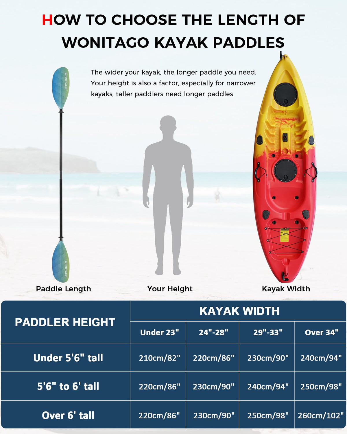 Adjustable Fiberglass Shaft Nylon Blade Kayak Paddle P85855