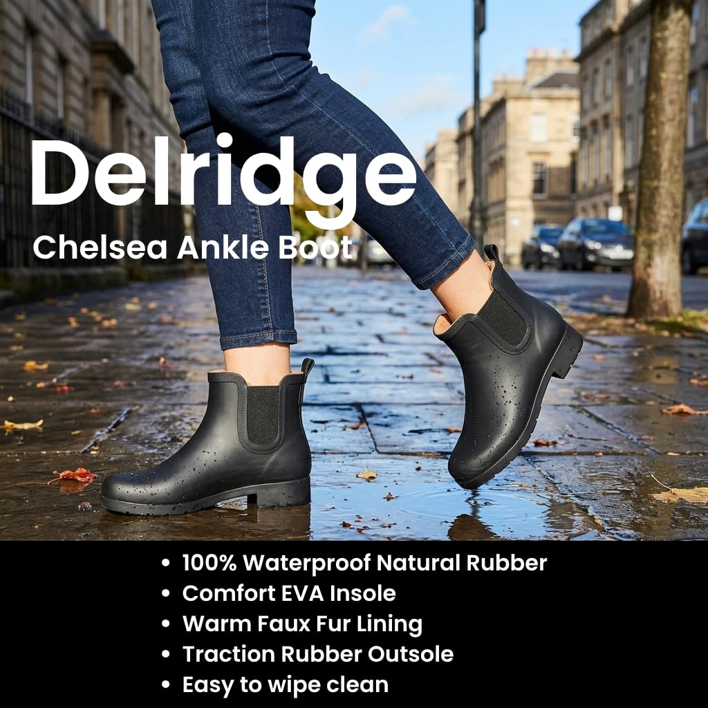 Waterproof Faux Fur Chelsea Rain Boot H335138