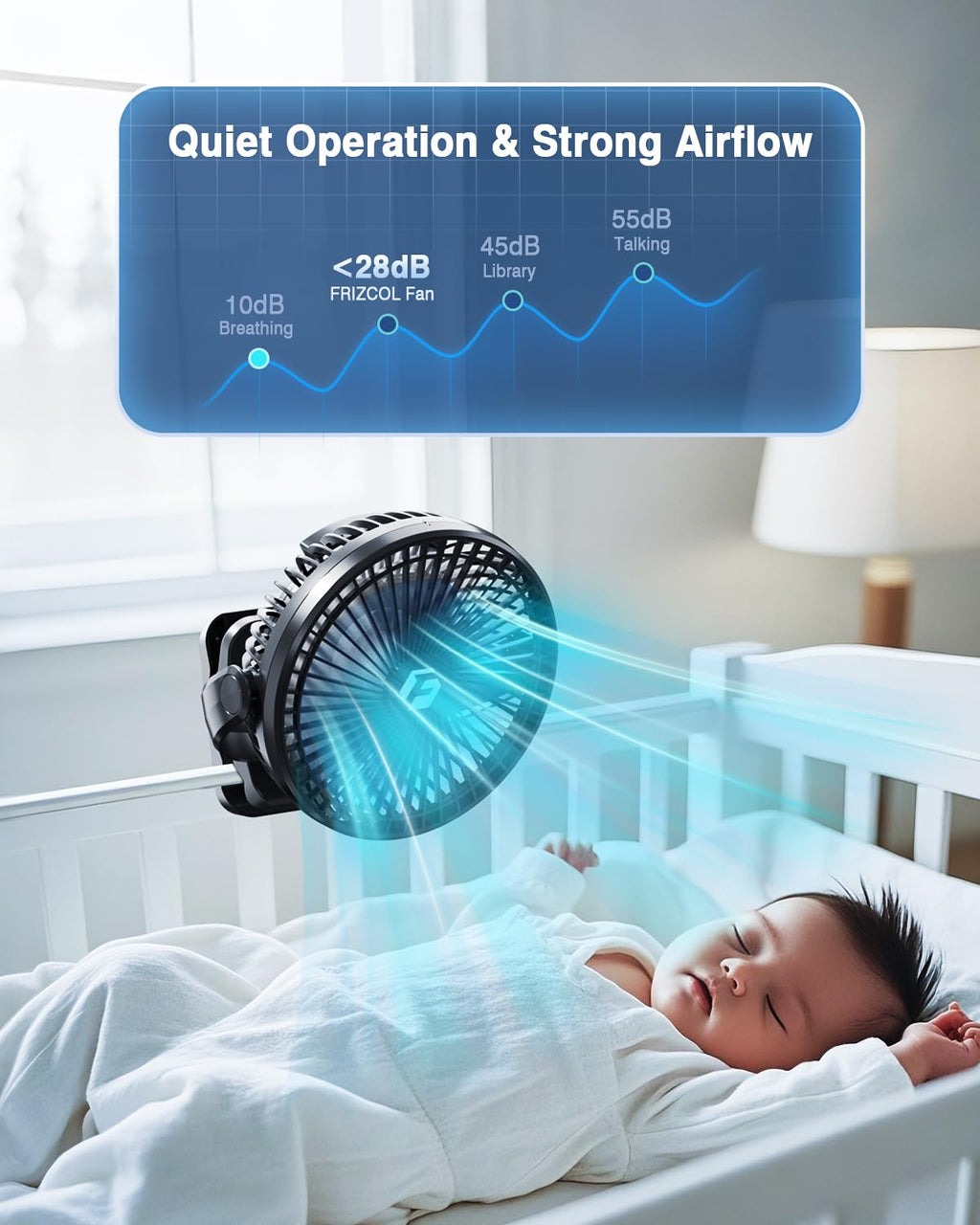 8" Clip On Fan with Lights E962