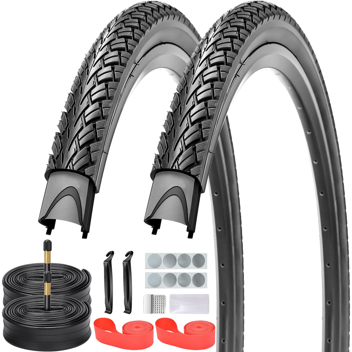 Foldable Road Bike Tires and Inner Tubes 2-Pack K95615