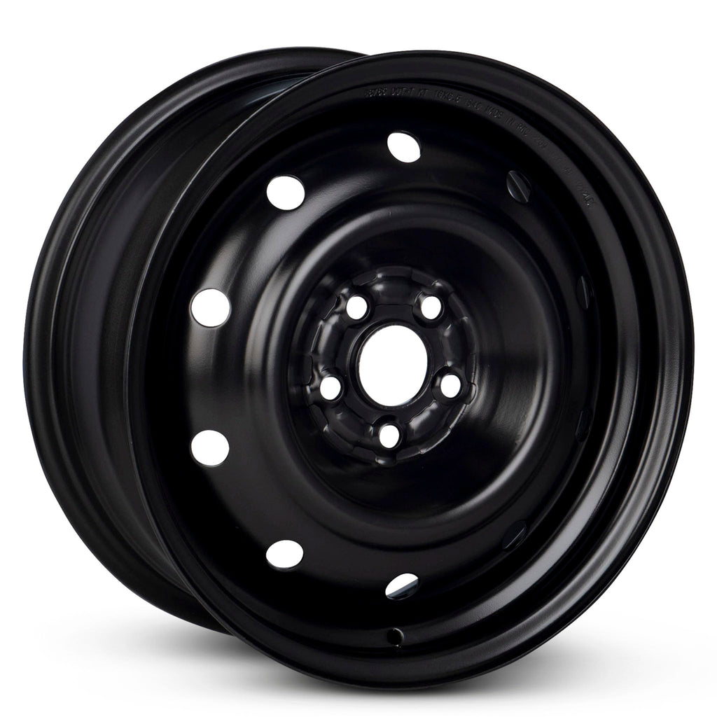 16x6.5 in Steel Wheel Rim 5 Lug 100mm 55mm Offset 56.1mm CB Powder-Coated Black U484