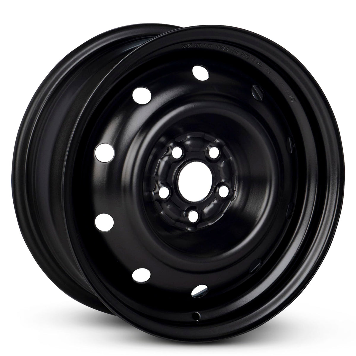 16x6.5 in Steel Wheel Rim 5 Lug 100mm 55mm Offset 56.1mm CB Powder-Coated Black U484