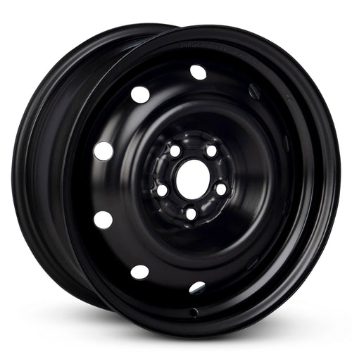 16x6.5 in Steel Wheel Rim 5 Lug 100mm 55mm Offset 56.1mm CB Powder-Coated Black U484