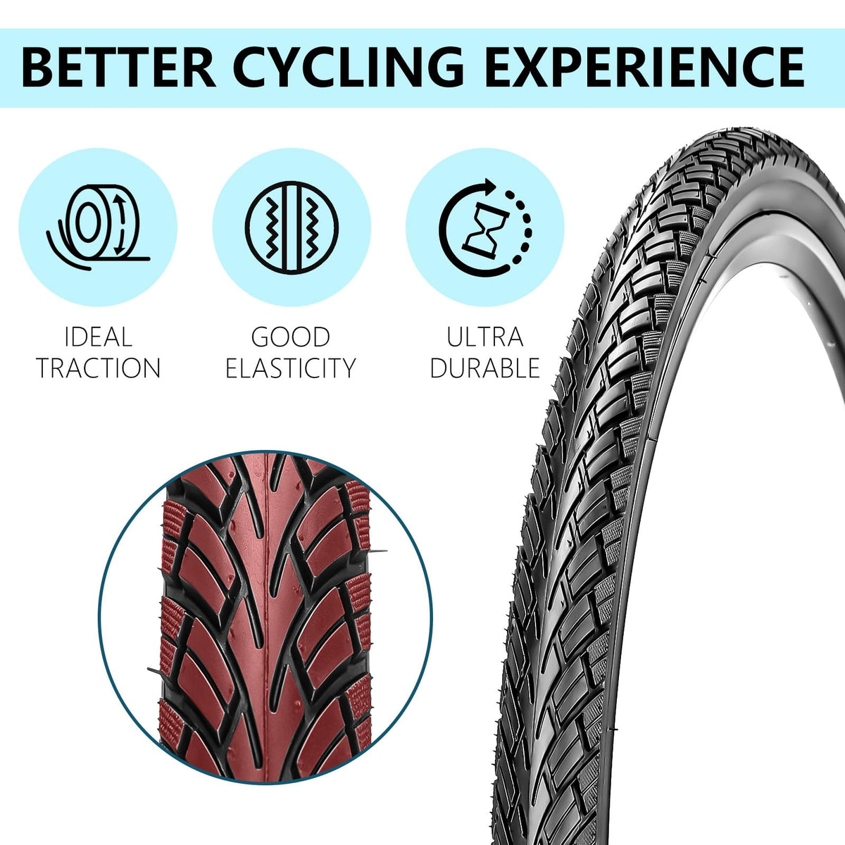 Foldable Road Bike Tires and Inner Tubes 2-Pack K95615