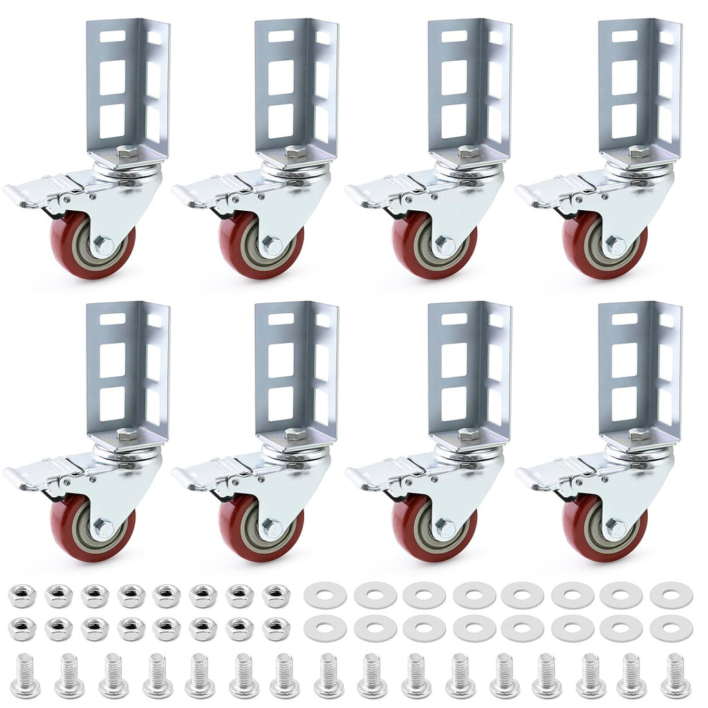 3" Boltless Rack Caster Wheels, 8 Pack Y170