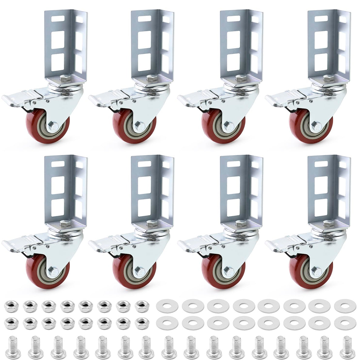 3" Boltless Rack Caster Wheels, 8 Pack Y170