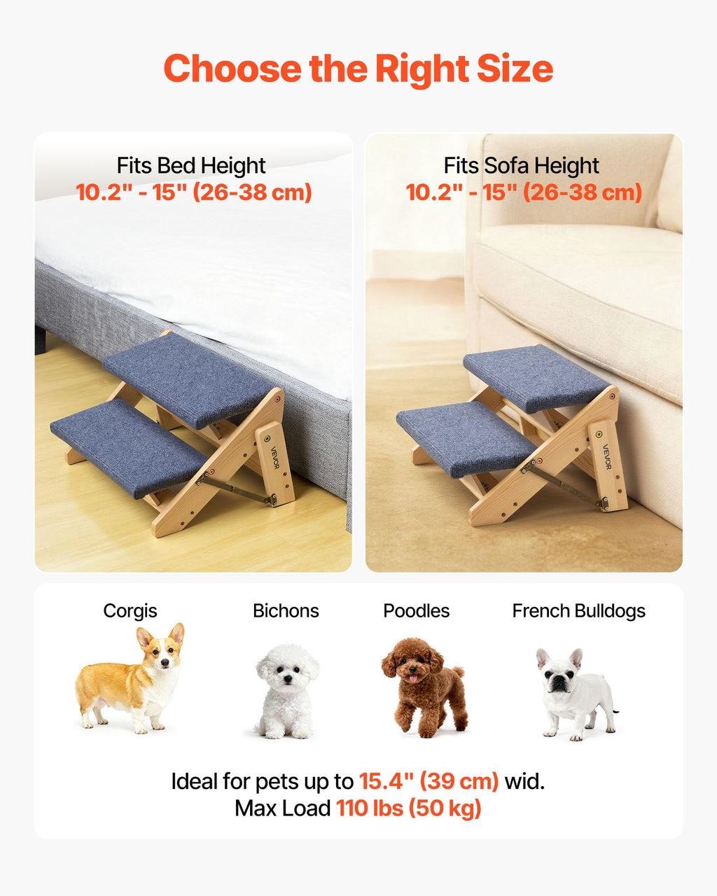 Wood 2-Step Pet Stairs O790