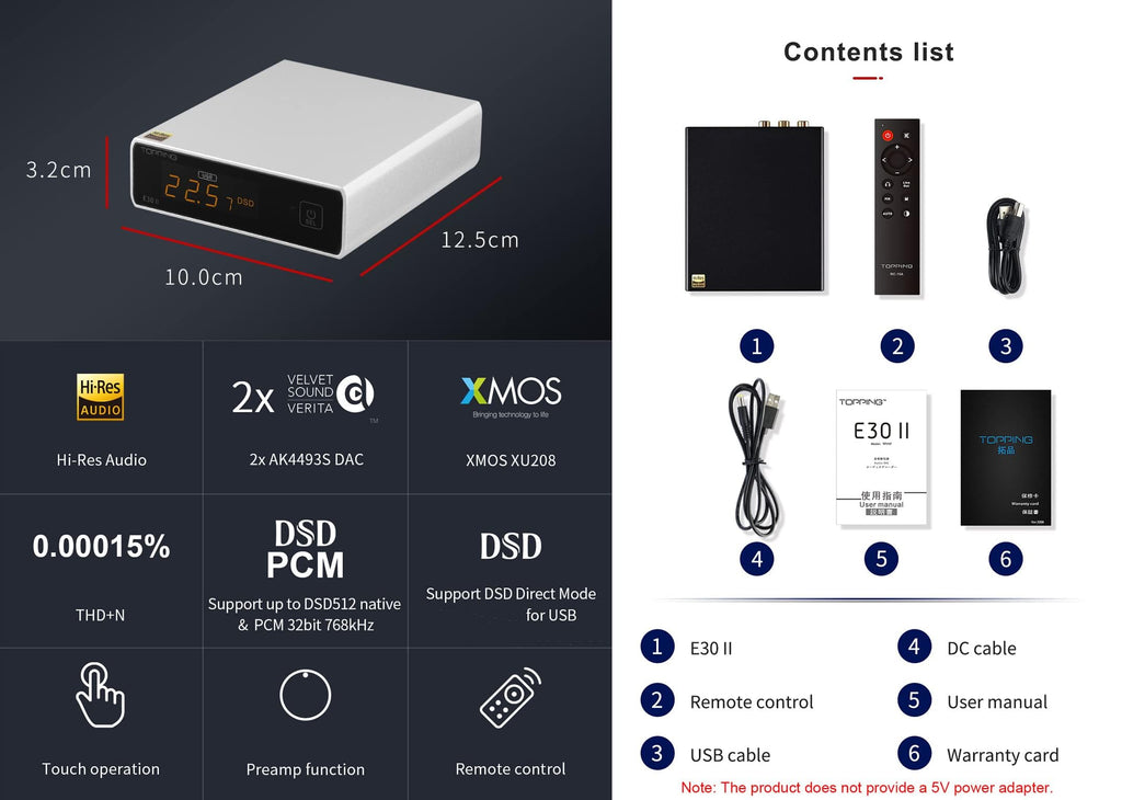 Black Hi-Res Audio DAC Preamp M3342