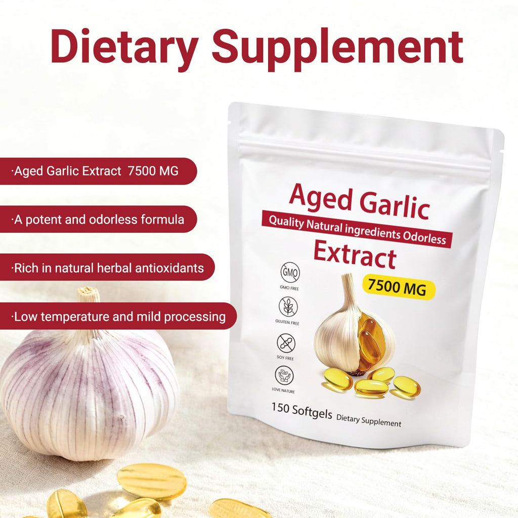 Odorless Aged Garlic Extract 7500mg Softgels Z100378