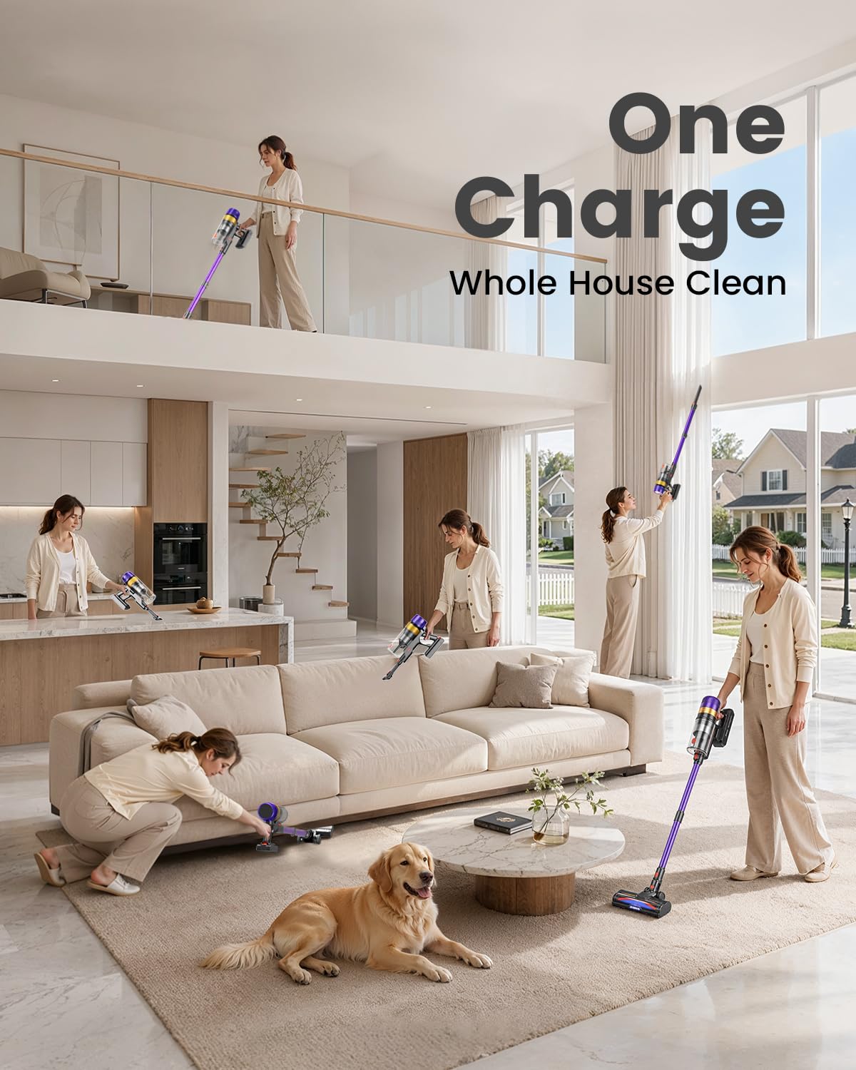 Cordless Stick Vacuum Cleaner 620W 55KPA 75Min 1.8L S43971