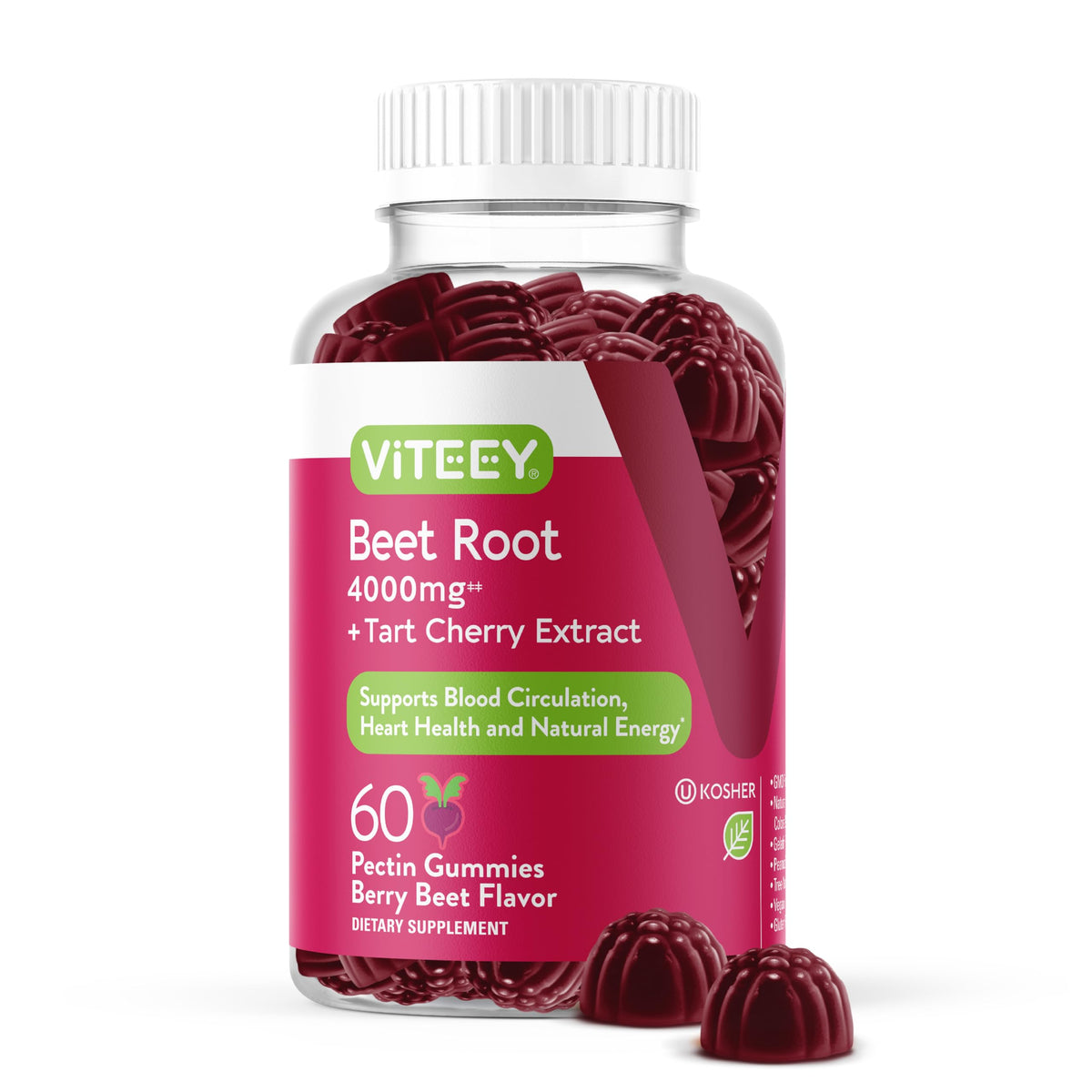 Beet Root Gummies 4000mg & Tart Cherry K262579