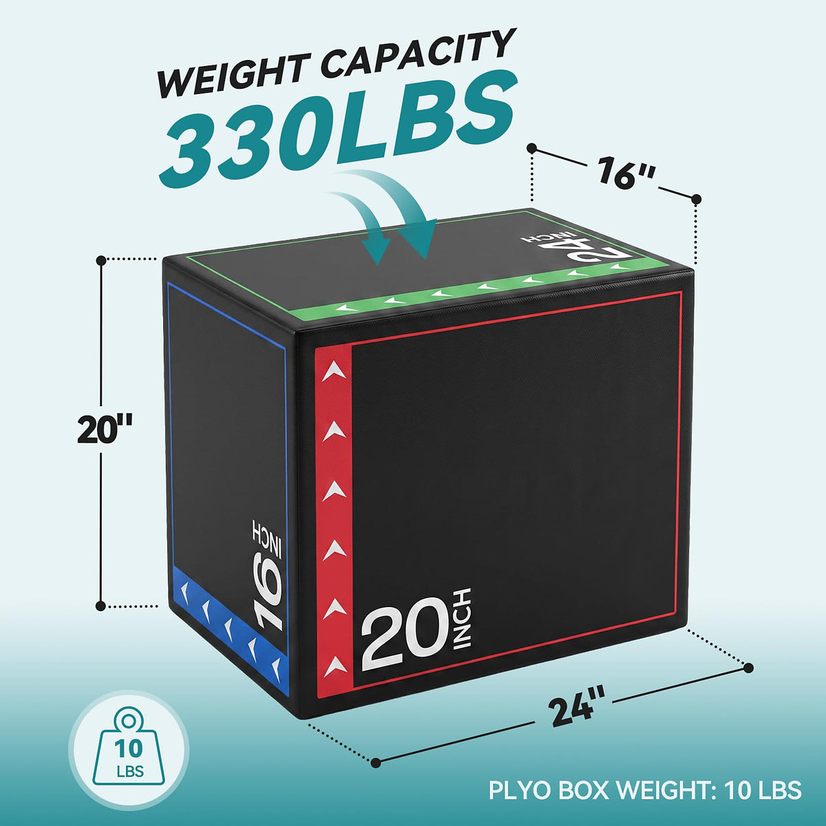 3-in-1 Non-Slip Cushioned Plyometric Jump Box G4857