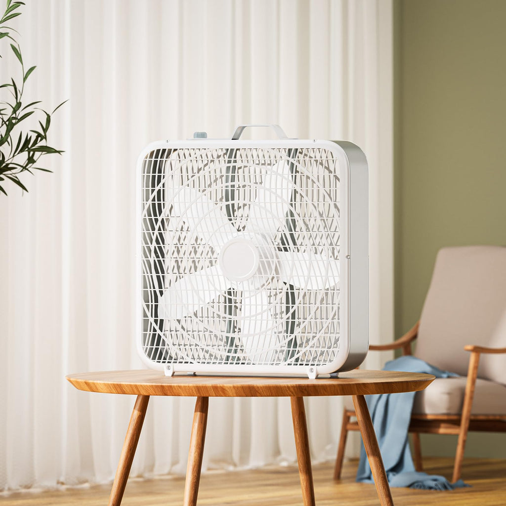 20” Box Floor Fan, 3-Speed White P81683