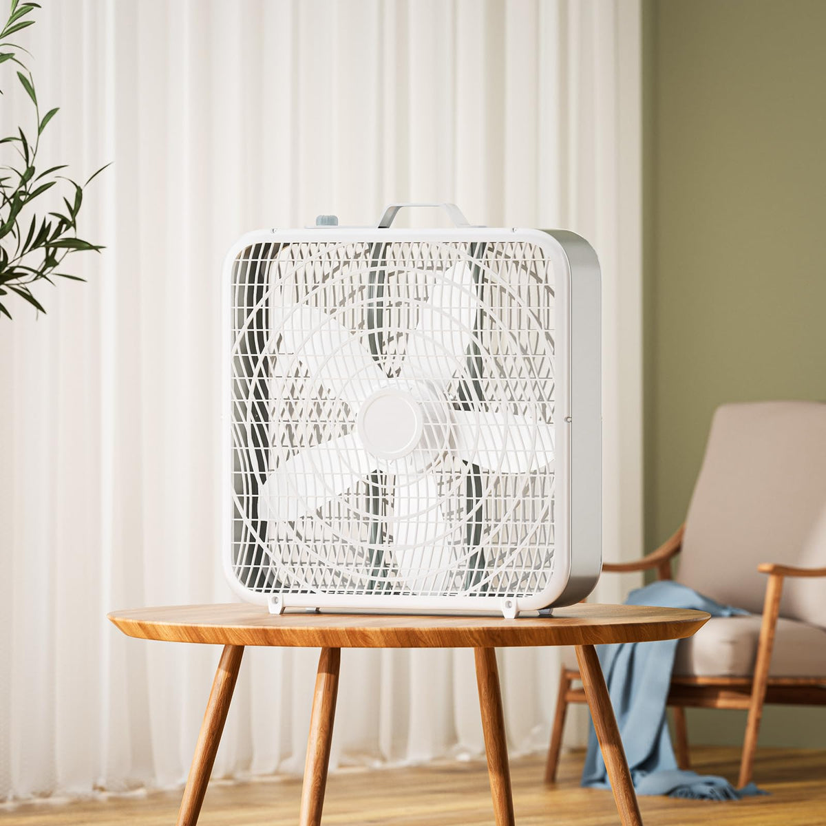 20” Box Floor Fan, 3-Speed White P81683
