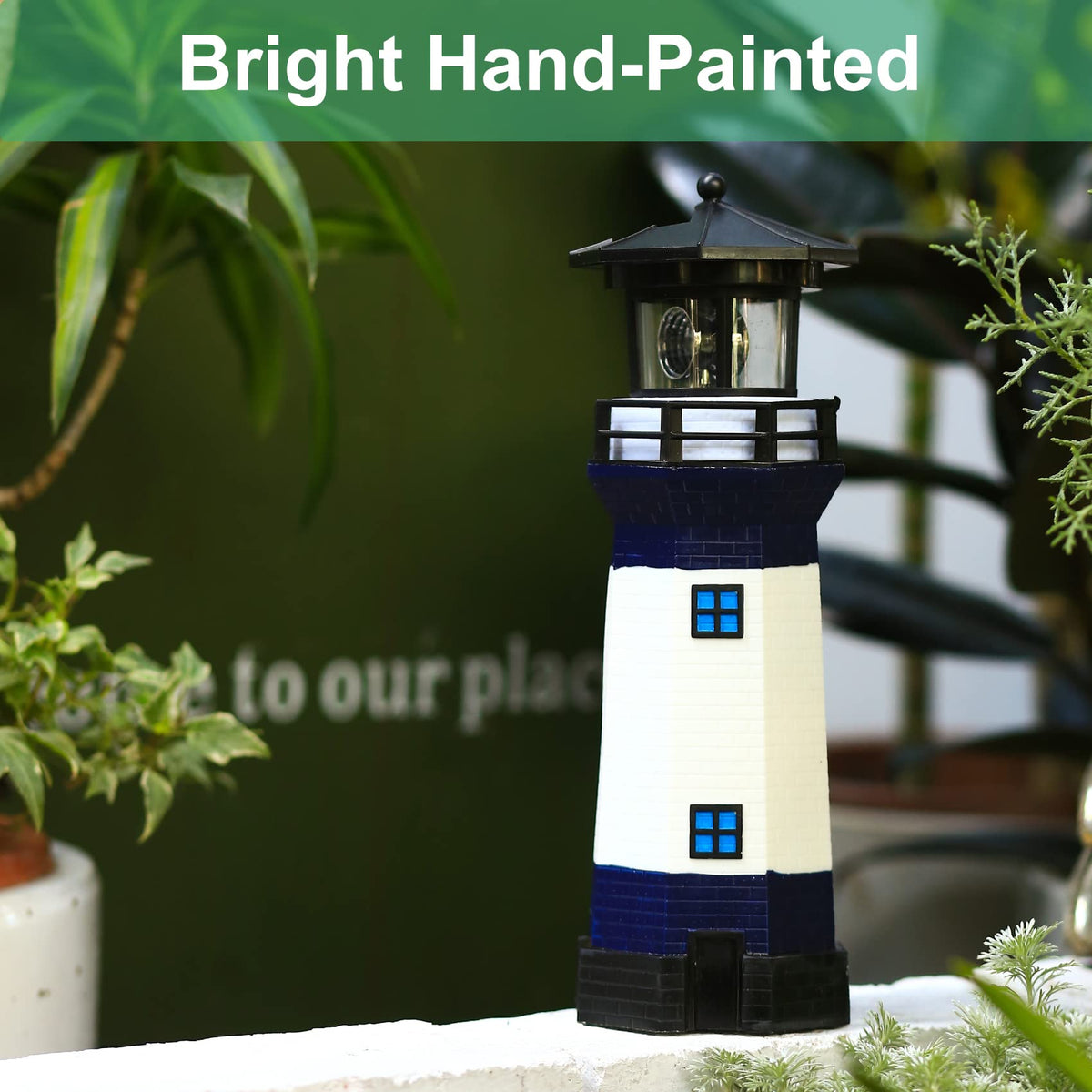 Solar LED Lighthouse Lamp Outdoor Decorative F362