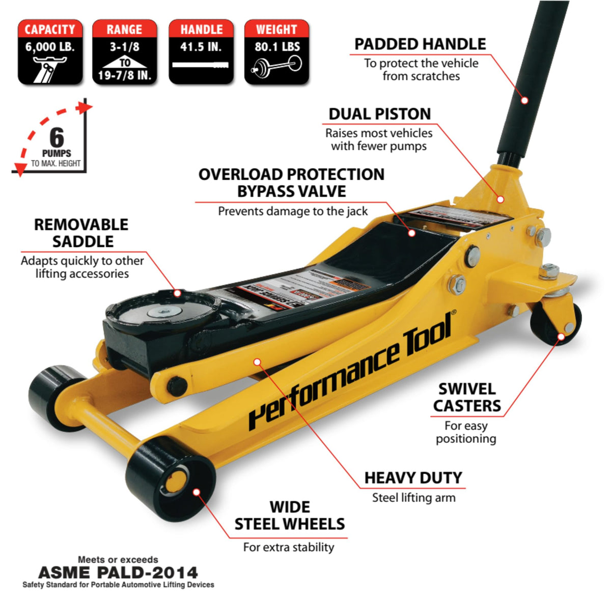 3 Ton Low Profile Hydraulic Floor Jack B305