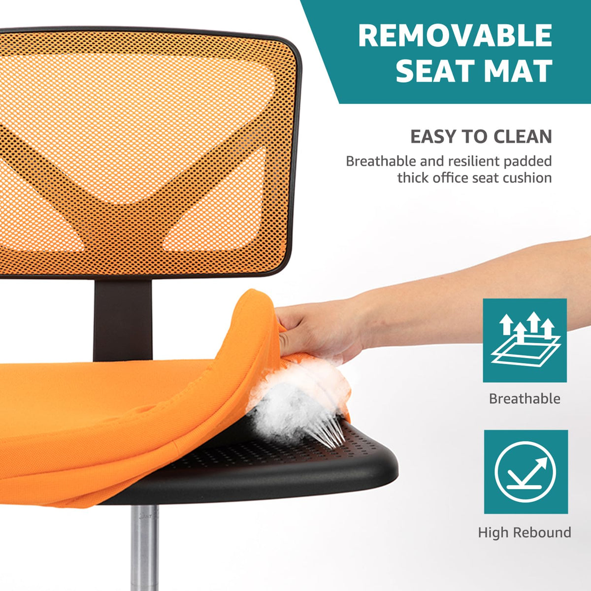 Armless Ergonomic Home Office Chair T537