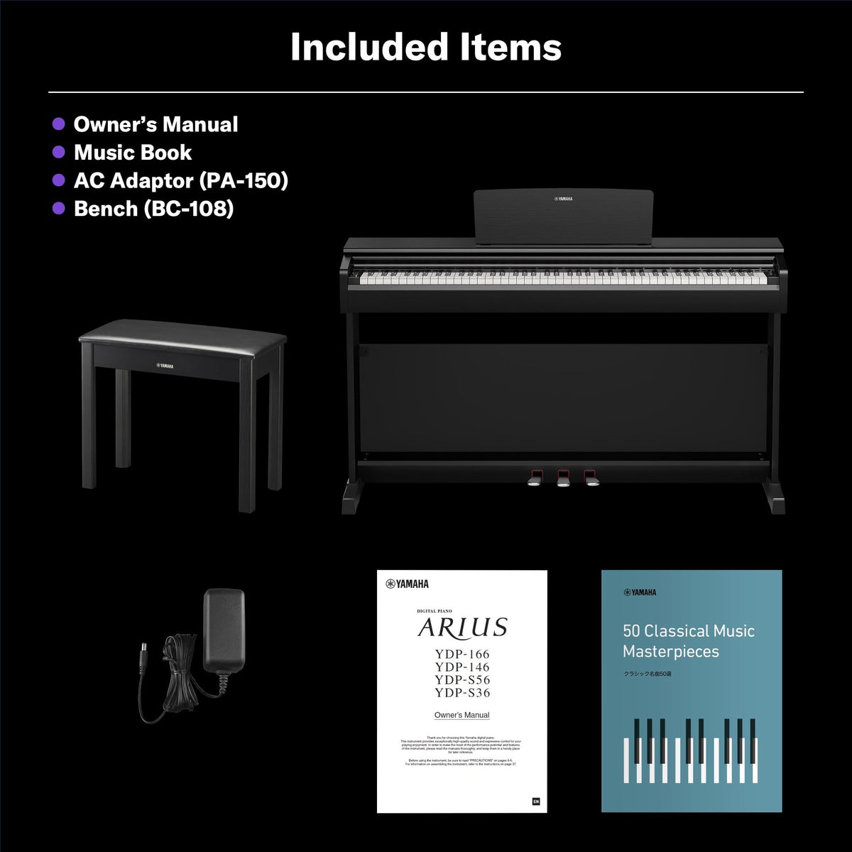 88-Key Weighted Digital Piano Keyboard with Bench B483421