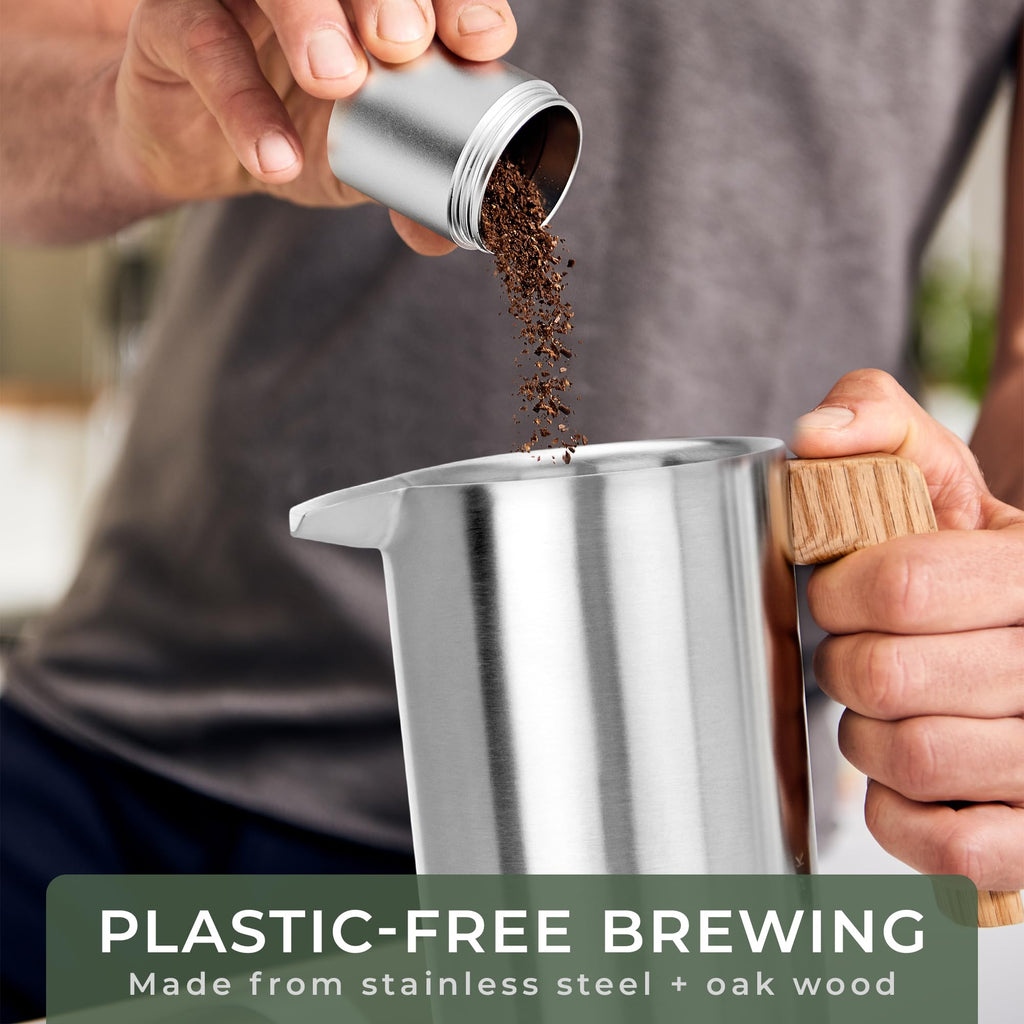 34 oz Stainless Steel Double Wall French Press B312447