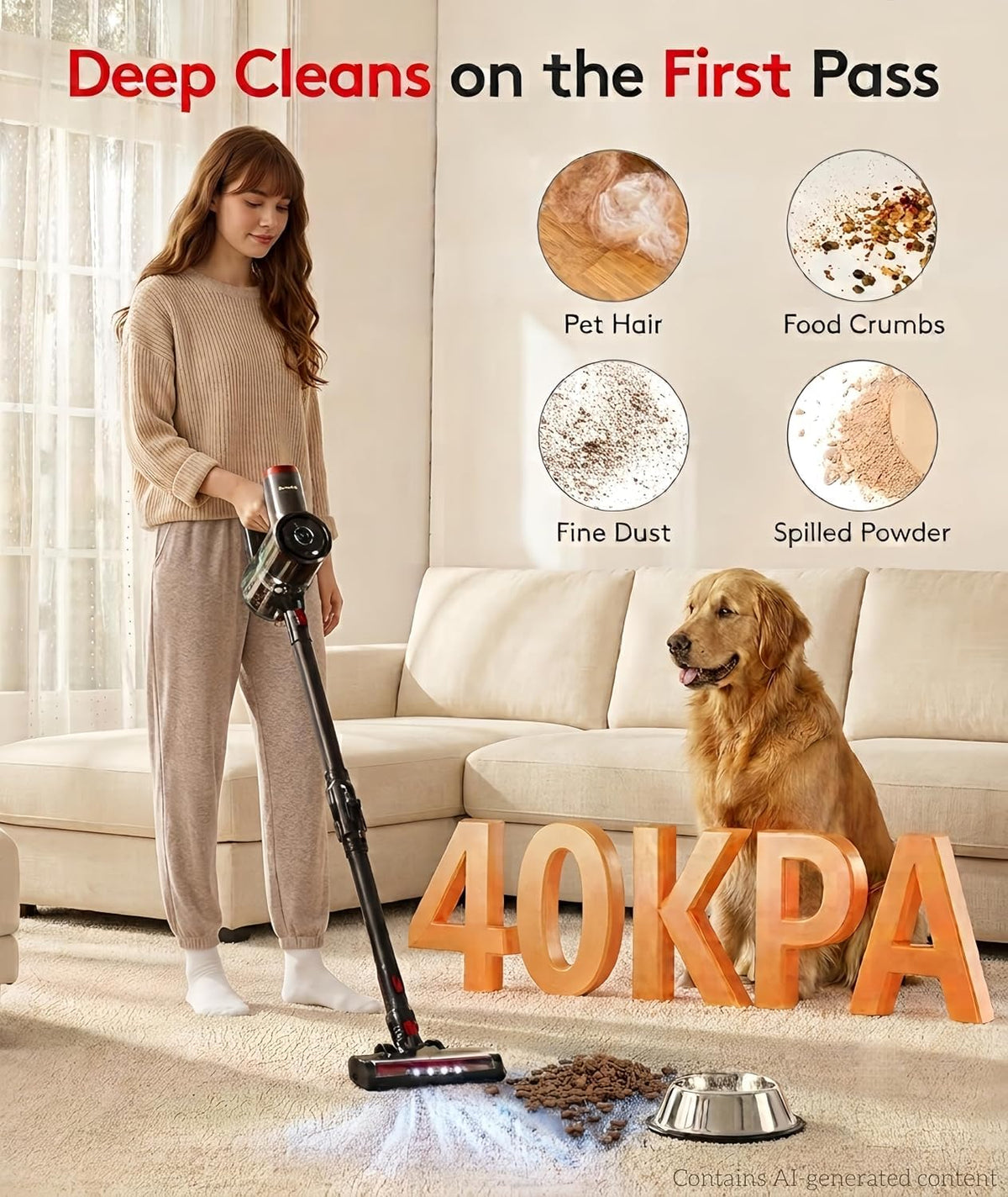 Cordless Vacuum Cleaner 40Kpa 45Min 6-in-1 C153341