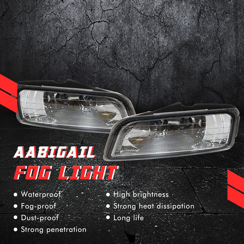 Driving Fog Lights Lamps Replacement with H11 12V 55W Halogen Bulbs & Wiring Harness Kit (Clear Lens) X261