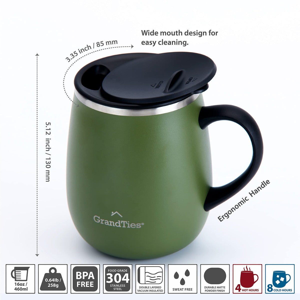 16 oz Insulated Stainless Steel Tumbler 2-Pack C78890
