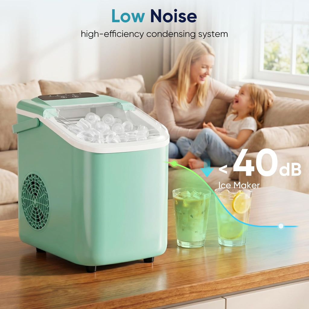 Countertop Ice Maker with Basket and Scoop, 26lbs Daily S816793