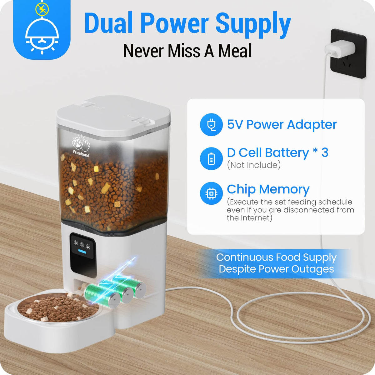 Automatic Cat Feeder with 2K Camera 5G WiFi 7L W4559
