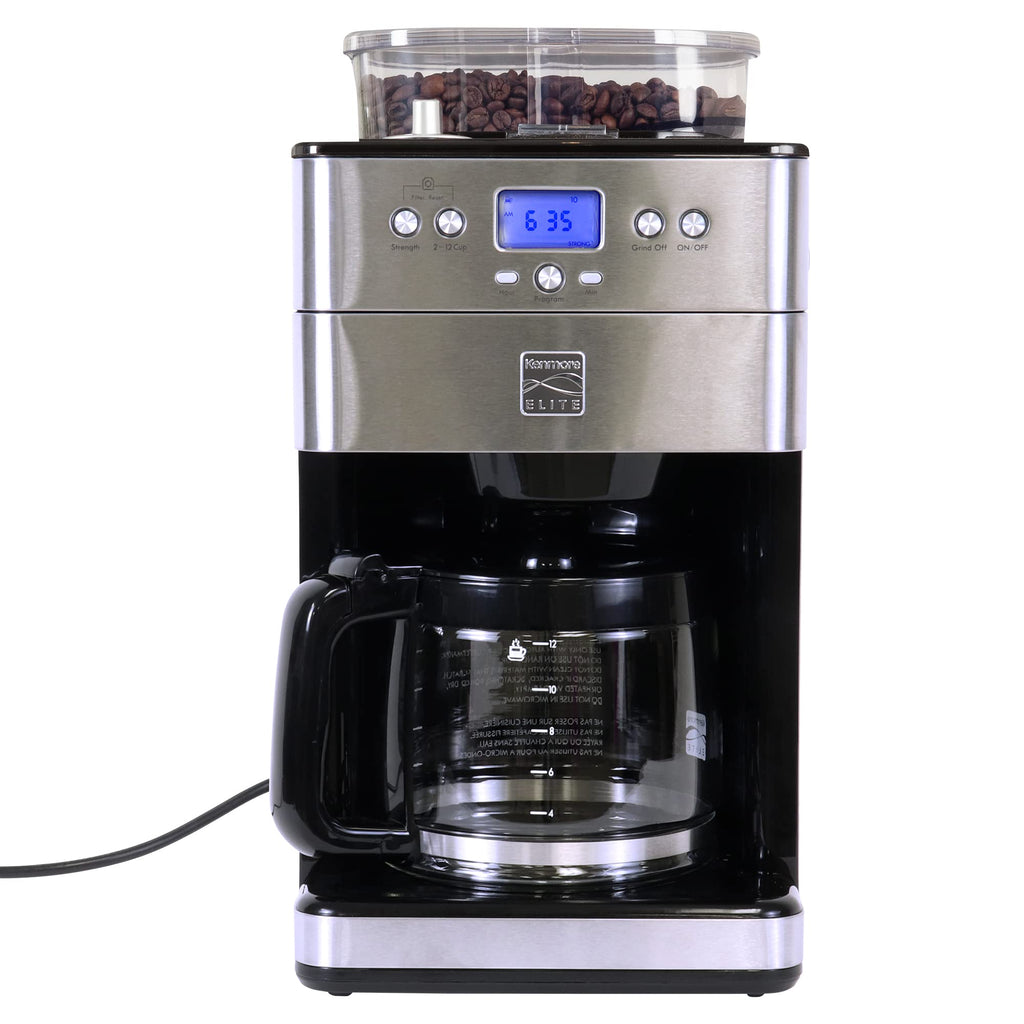 Grind and Brew 12 Cup Programmable Coffee Maker with Burr Grinder E4544