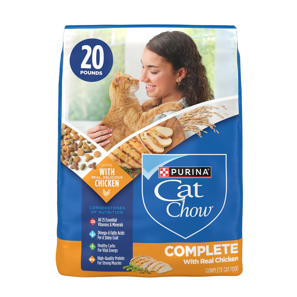 High Protein Dry Cat Food with Real Chicken 20 Pounds E423725