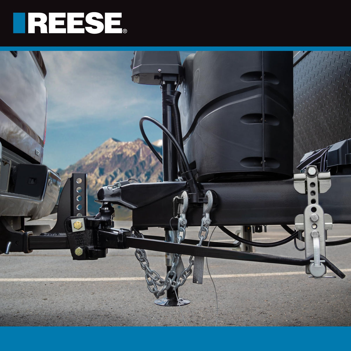 Weight Distribution Hitch with Active Sway Control, 10,000 lbs. Capacity, Black M9477