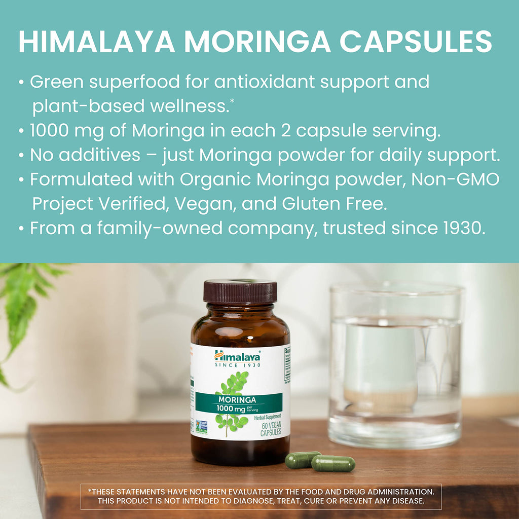 Organic Moringa 1000 mg 60 Capsules B769